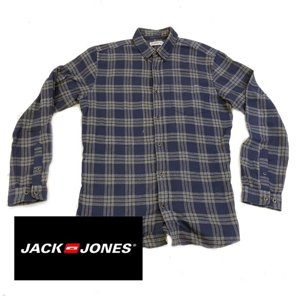 💥Jack & Jones 💥 Flannel Plaid Button Down Shirt - Picture 2 of 4